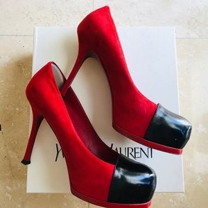 YSL red high heel